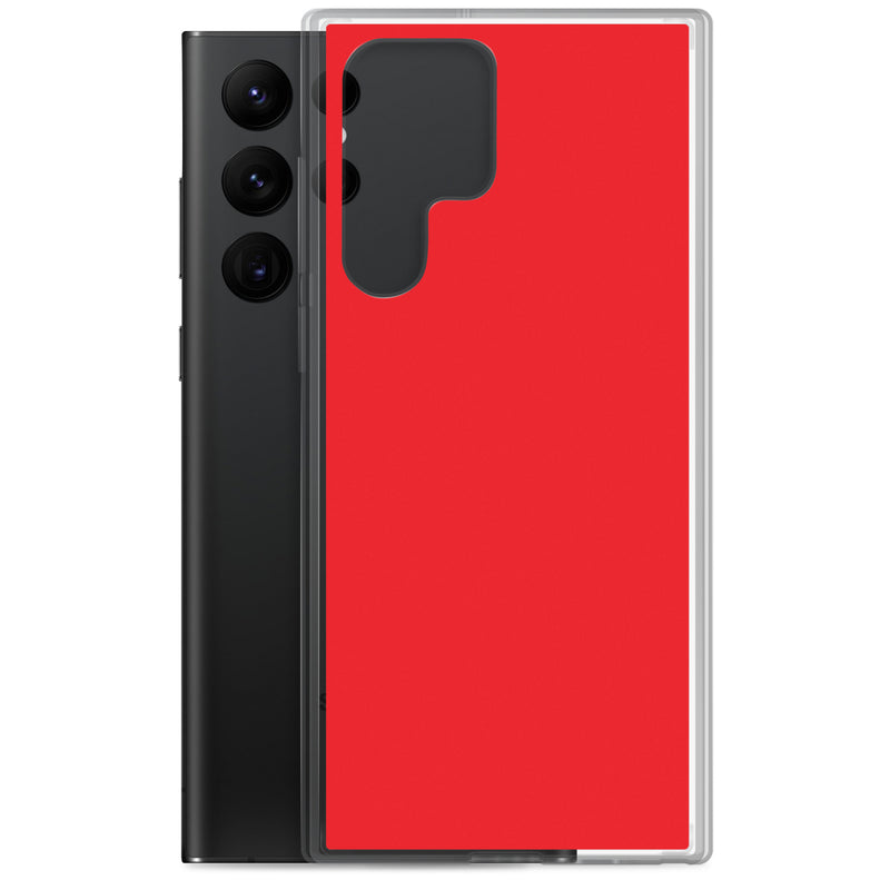 Load image into Gallery viewer, Alizarin Red Samsung Clear Thin Case Plain Color CREATIVETECH