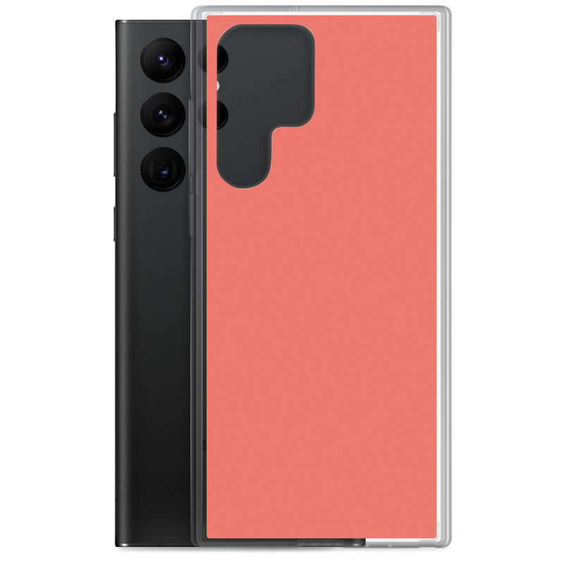 Load image into Gallery viewer, Geraldine Red Samsung Clear Thin Case Plain Color CREATIVETECH
