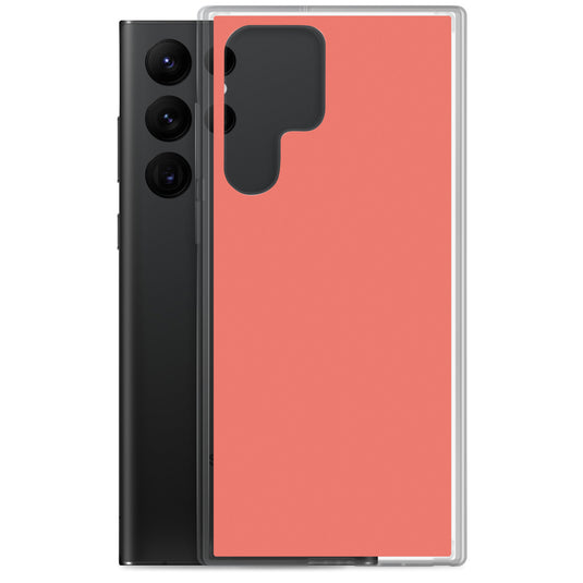 Geraldine Red Samsung Clear Thin Case Plain Color CREATIVETECH