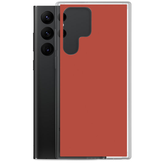 Medium Carmine Red Samsung Clear Thin Case Plain Color CREATIVETECH