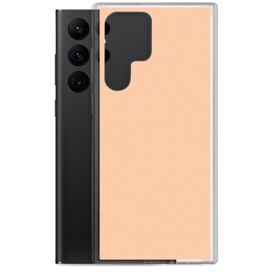 Peach Orange Samsung Clear Thin Case Plain Color CREATIVETECH