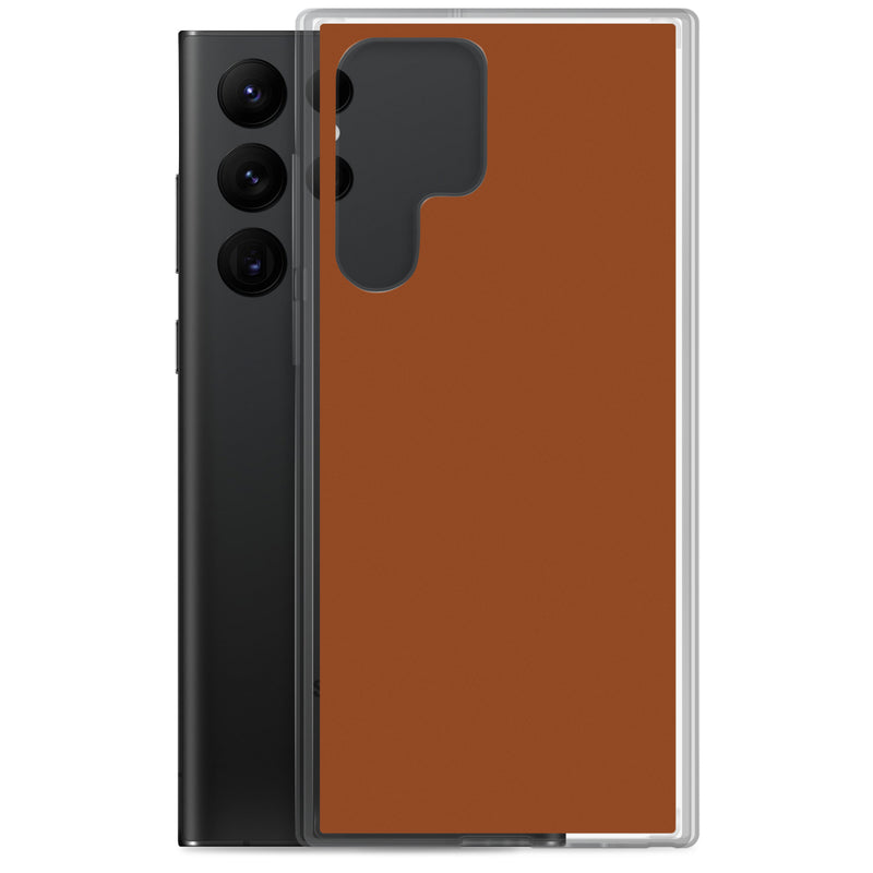 Load image into Gallery viewer, Saddle Brown Samsung Clear Thin Case Plain Color CREATIVETECH