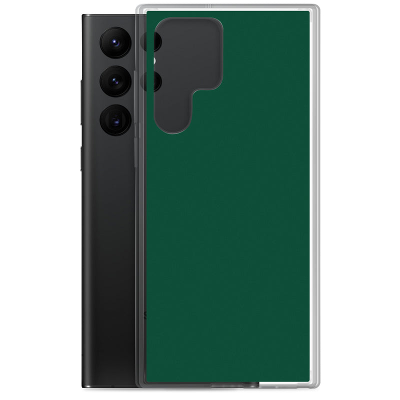 Load image into Gallery viewer, British Racing Green Samsung Clear Thin Case Plain Color CREATIVETECH