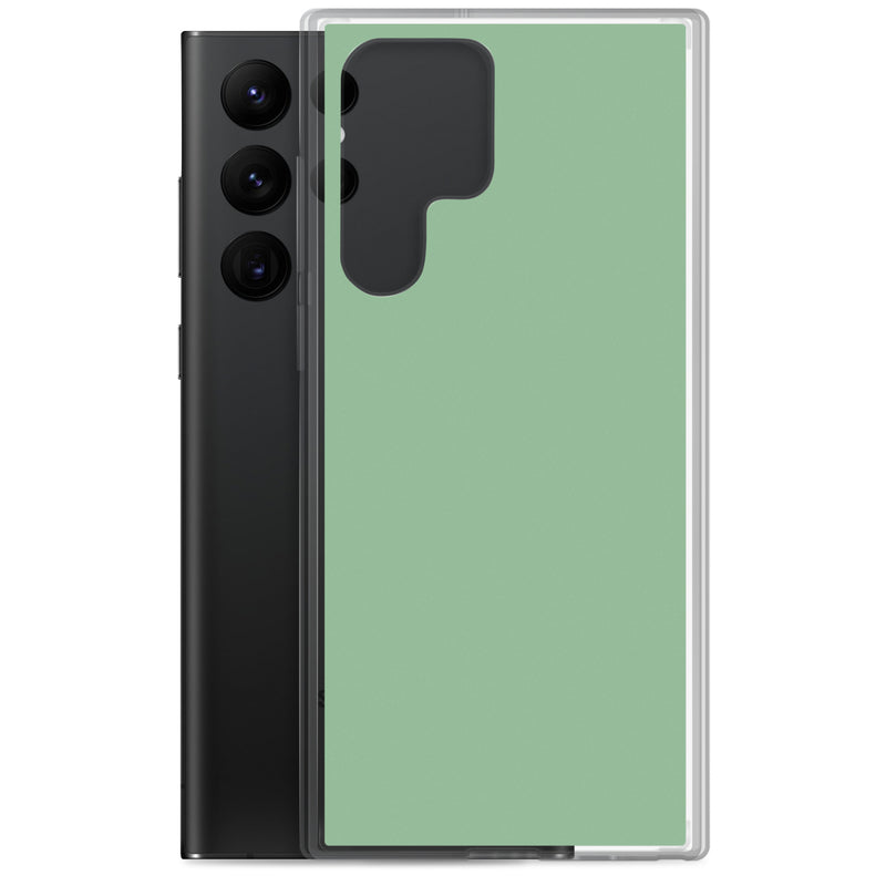 Load image into Gallery viewer, Sea Green Samsung Clear Thin Case Plain Color CREATIVETECH