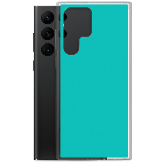Iris Blue Samsung Clear Thin Case Plain Color CREATIVETECH
