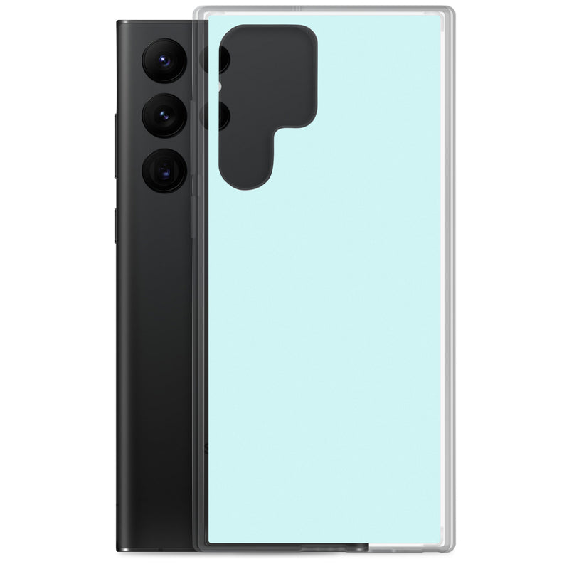 Load image into Gallery viewer, Light Cyan Blue Samsung Clear Thin Case Plain Color CREATIVETECH