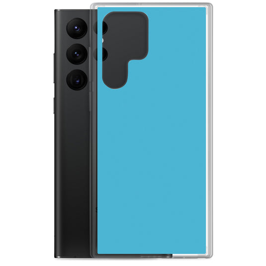 Summer Sky Blue Samsung Clear Thin Case Plain Color CREATIVETECH