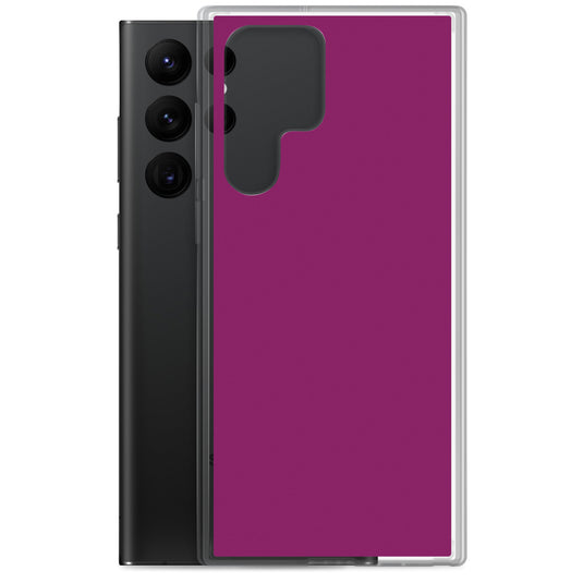 Eggplant Red Violet Purple Samsung Clear Thin Case Plain Color CREATIVETECH