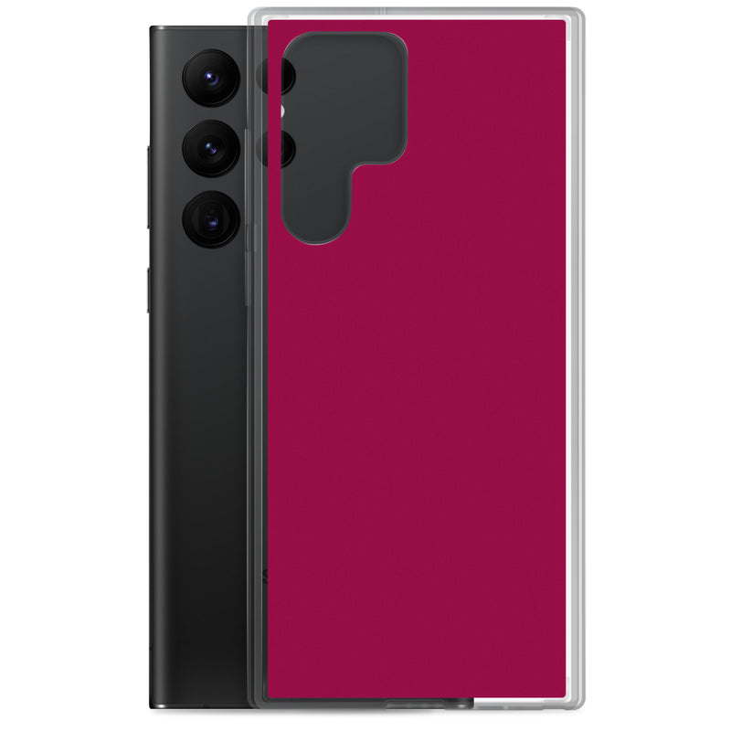 Load image into Gallery viewer, Light Burgundy Red Samsung Clear Thin Case Plain Color CREATIVETECH
