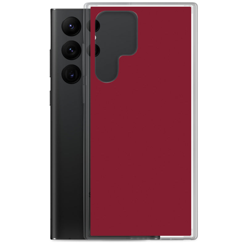 Load image into Gallery viewer, Burgundy Red Samsung Clear Thin Case Plain Color CREATIVETECH