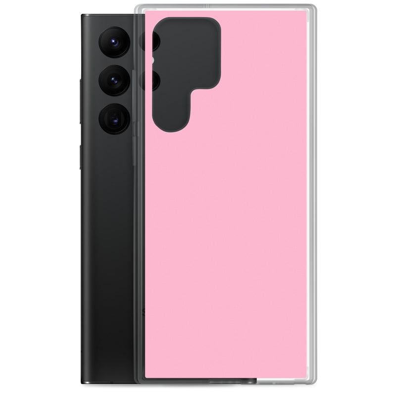 Load image into Gallery viewer, Cotton Candy Pink Samsung Clear Thin Case Plain Color CREATIVETECH