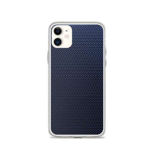 Dark Blue Industrial Rubber Grid Style Flexible Clear iPhone Case Bump Resistant Corners CREATIVETECH