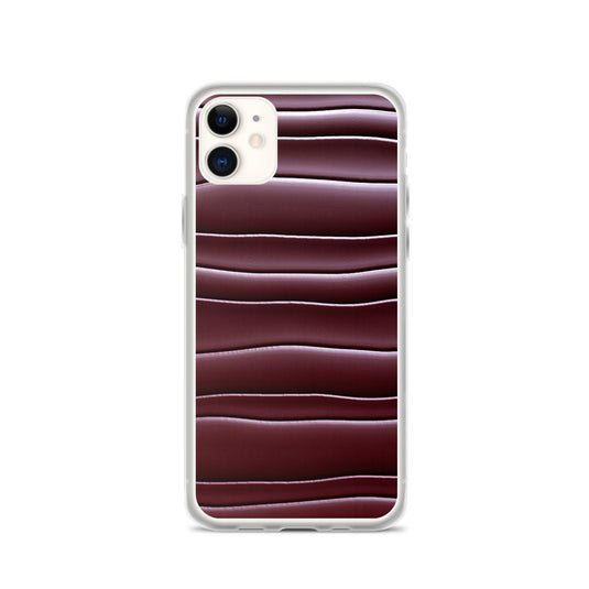 Dark Burgundi Red Gummy Squishy Blob Style Flexible Clear iPhone Case Bump Resistant Corners CREATIVETECH