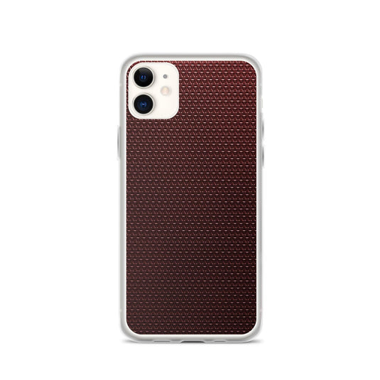 Dark Red Industrial Grid Style Flexible Clear iPhone Case Bump Resistant Corners CREATIVETECH