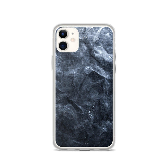 Hammered Dark Metal Industrial Grid Style Flexible Clear iPhone Case Bump Resistant Corners CREATIVETECH
