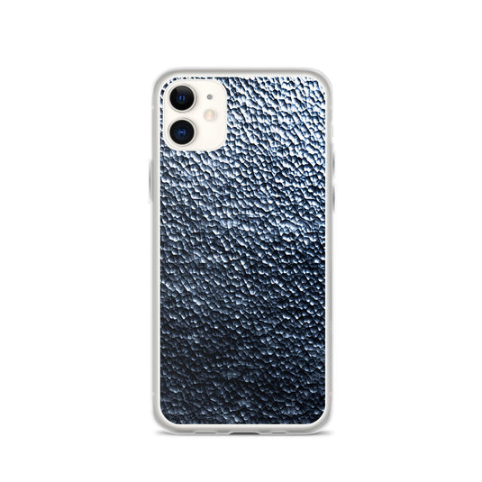Dark Hammered Metal Silver Steel Industrial Style Flexible Clear iPhone Case Bump Resistant Corners CREATIVETECH