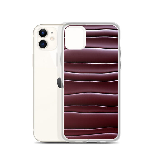 Dark Burgundi Red Gummy Squishy Blob Style Flexible Clear iPhone Case Bump Resistant Corners CREATIVETECH