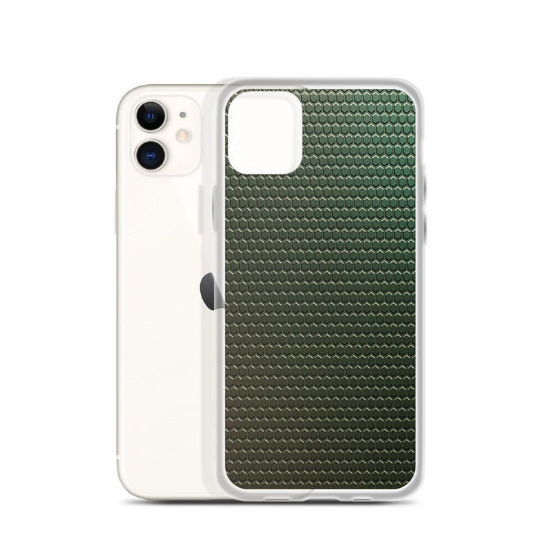 Load image into Gallery viewer, Dark Green Industrial Rubber Style Flexible Clear iPhone Case Bump Resistant Corners CREATIVETECH