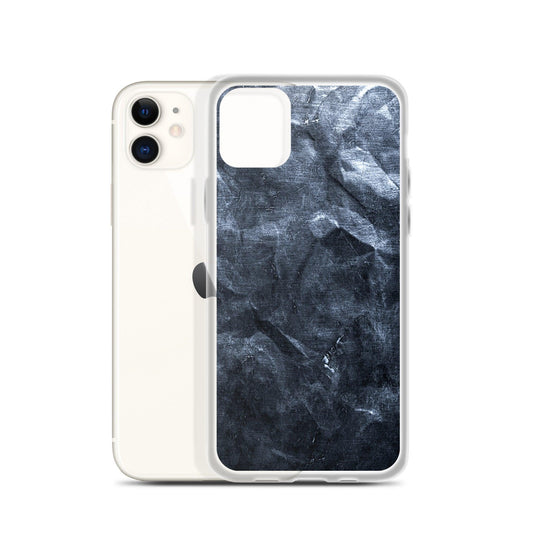 Hammered Dark Metal Industrial Grid Style Flexible Clear iPhone Case Bump Resistant Corners CREATIVETECH