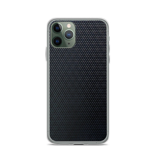Industrial Dark Back Tech Metal Grid Flexible Clear iPhone Case Bump Resistant Corners CREATIVETECH