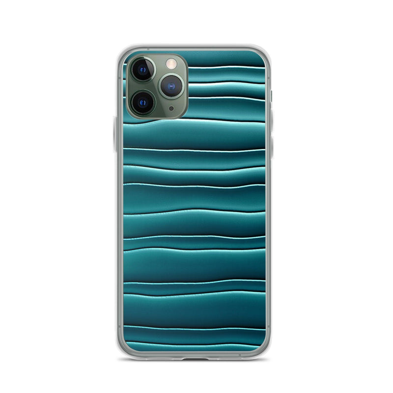 Load image into Gallery viewer, Cyan Blue Blob Squishy Style Flexible Clear iPhone Case Bump Resistant Corners CREATIVETECH