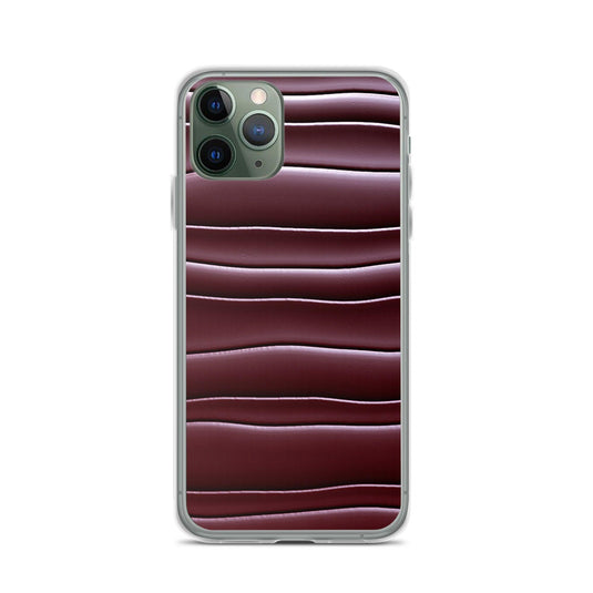 Dark Burgundi Red Gummy Squishy Blob Style Flexible Clear iPhone Case Bump Resistant Corners CREATIVETECH