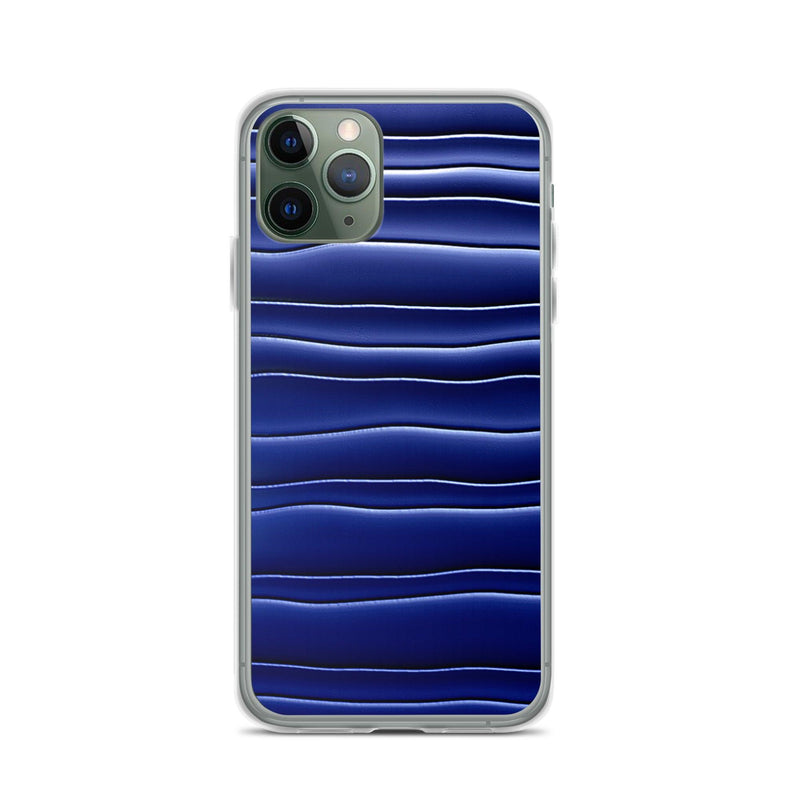 Load image into Gallery viewer, Dark Blue Gummy Squishy Blob Style Flexible Clear iPhone Case Bump Resistant Corners CREATIVETECH