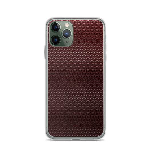 Dark Red Industrial Grid Style Flexible Clear iPhone Case Bump Resistant Corners CREATIVETECH