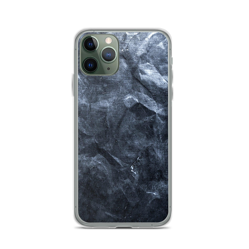 Load image into Gallery viewer, Hammered Dark Metal Industrial Grid Style Flexible Clear iPhone Case Bump Resistant Corners CREATIVETECH