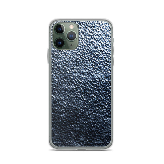 Dark Hammered Metal Silver Steel Industrial Style Flexible Clear iPhone Case Bump Resistant Corners CREATIVETECH