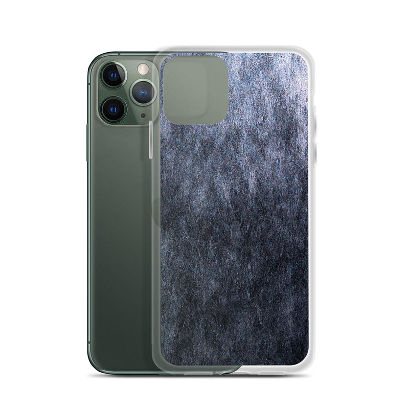 Load image into Gallery viewer, Dark Grey Metal Stone Industrial Style Flexible Clear iPhone Case Bump Resistant Corners CREATIVETECH
