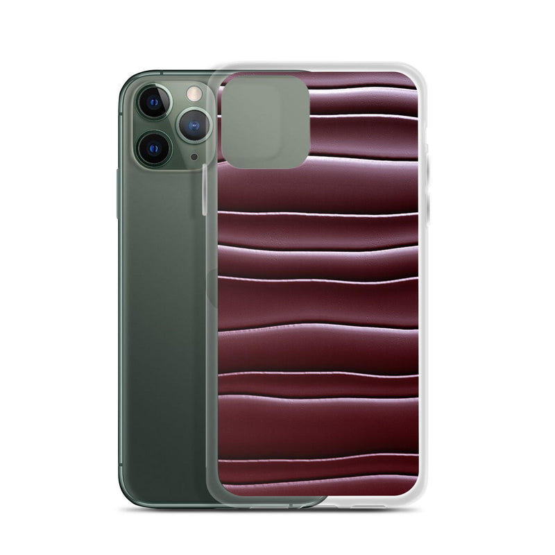Load image into Gallery viewer, Dark Burgundi Red Gummy Squishy Blob Style Flexible Clear iPhone Case Bump Resistant Corners CREATIVETECH