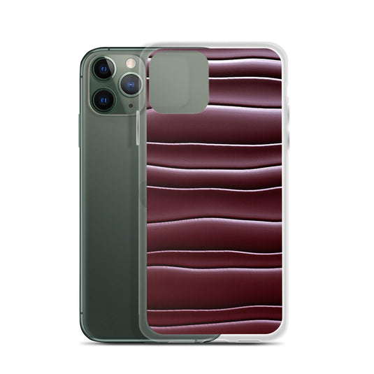 Dark Burgundi Red Gummy Squishy Blob Style Flexible Clear iPhone Case Bump Resistant Corners CREATIVETECH