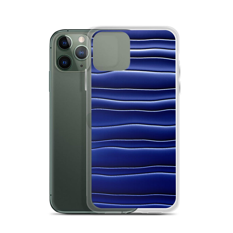 Load image into Gallery viewer, Dark Blue Gummy Squishy Blob Style Flexible Clear iPhone Case Bump Resistant Corners CREATIVETECH