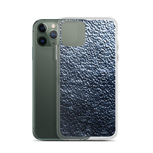 Dark Hammered Metal Silver Steel Industrial Style Flexible Clear iPhone Case Bump Resistant Corners CREATIVETECH