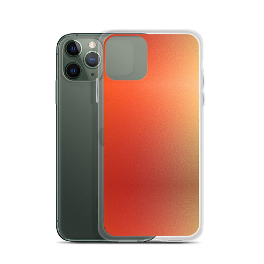 Intensive Orange Red Gradient Colorful Flexible Clear iPhone Case Bump Resistant Corners CREATIVETECH