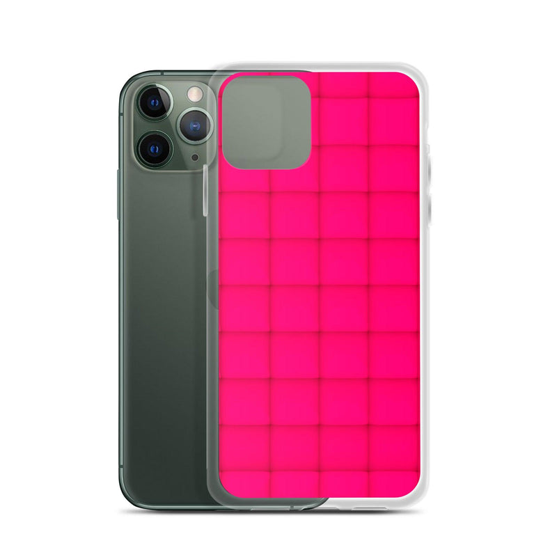 Load image into Gallery viewer, Squishy Pink Red Cubic Colorful Flexible Clear iPhone Case Bump Resistant Corners CREATIVETECH