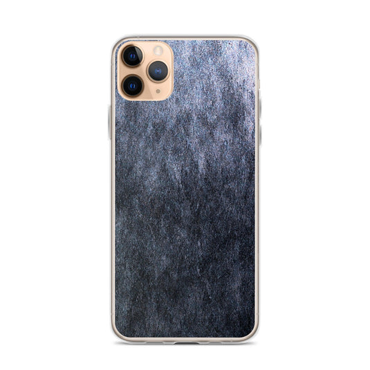 Dark Grey Metal Stone Industrial Style Flexible Clear iPhone Case Bump Resistant Corners CREATIVETECH