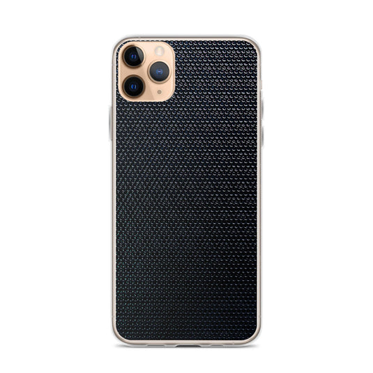 Industrial Dark Back Tech Metal Grid Flexible Clear iPhone Case Bump Resistant Corners CREATIVETECH