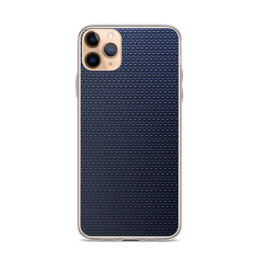 Dark Blue Industrial Rubber Grid Style Flexible Clear iPhone Case Bump Resistant Corners CREATIVETECH