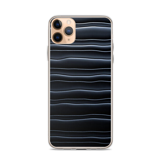 Black Blob Striped Flexible Clear iPhone Case Bump Resistant Corners CREATIVETECH