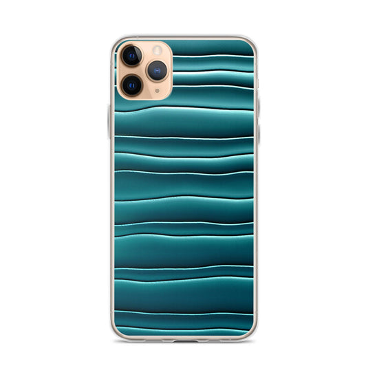 Cyan Blue Blob Squishy Style Flexible Clear iPhone Case Bump Resistant Corners CREATIVETECH