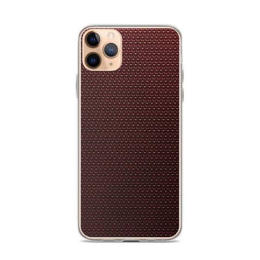 Dark Red Industrial Grid Style Flexible Clear iPhone Case Bump Resistant Corners CREATIVETECH