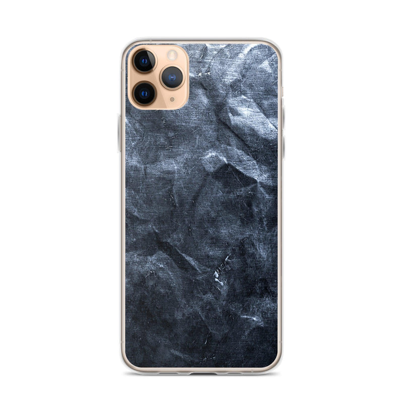 Load image into Gallery viewer, Hammered Dark Metal Industrial Grid Style Flexible Clear iPhone Case Bump Resistant Corners CREATIVETECH