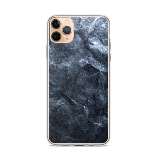Hammered Dark Metal Industrial Grid Style Flexible Clear iPhone Case Bump Resistant Corners CREATIVETECH