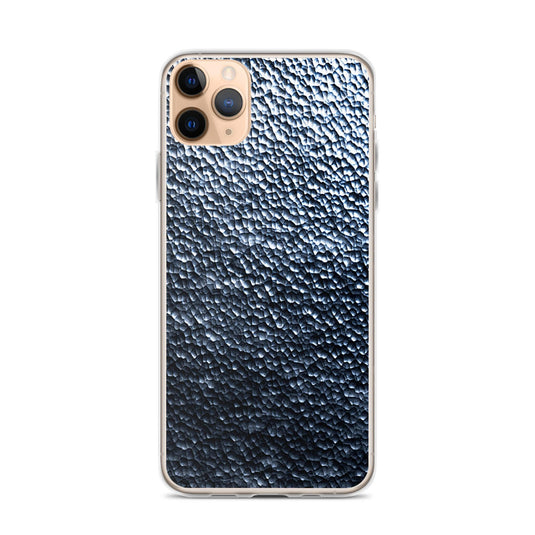 Dark Hammered Metal Silver Steel Industrial Style Flexible Clear iPhone Case Bump Resistant Corners CREATIVETECH