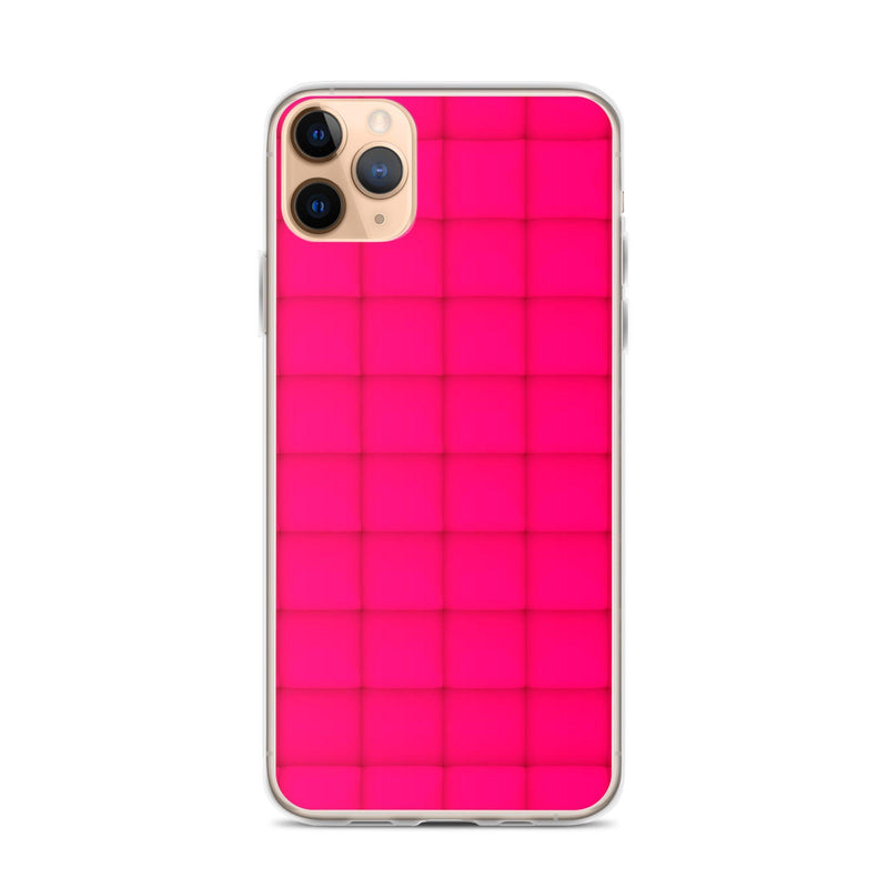 Load image into Gallery viewer, Squishy Pink Red Cubic Colorful Flexible Clear iPhone Case Bump Resistant Corners CREATIVETECH