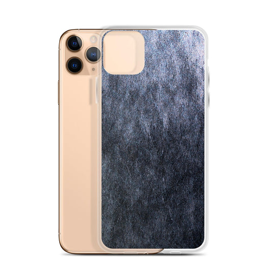 Dark Grey Metal Stone Industrial Style Flexible Clear iPhone Case Bump Resistant Corners CREATIVETECH