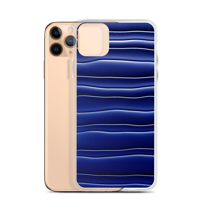 Load image into Gallery viewer, Dark Blue Gummy Squishy Blob Style Flexible Clear iPhone Case Bump Resistant Corners CREATIVETECH