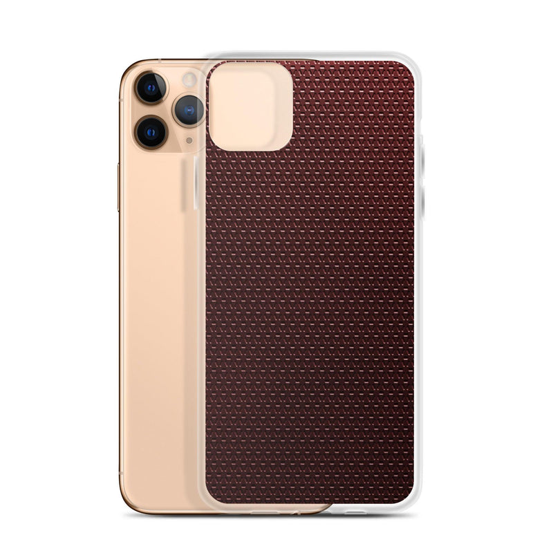 Load image into Gallery viewer, Dark Red Industrial Grid Style Flexible Clear iPhone Case Bump Resistant Corners CREATIVETECH